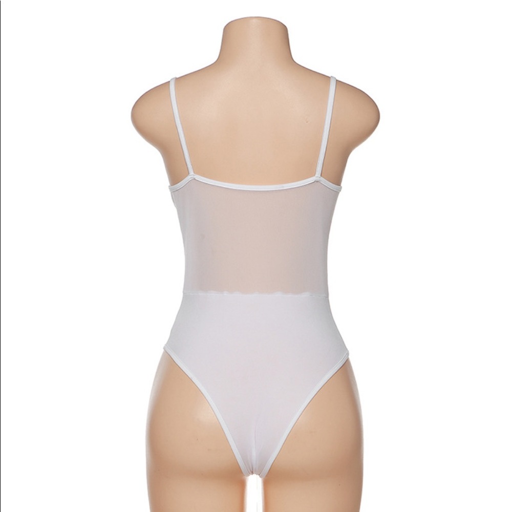 ‼️LAST ONE‼️white mesh bone bodysuit - Picture 5 of 6